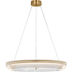 Pierce Ring Chandelier - Burnished Brass / Clear