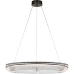 Pierce Ring Chandelier - Aged Iron / Clear