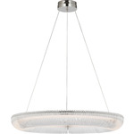 Pierce Ring Chandelier - Polished Nickel / Clear