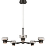 Holsted Chandelier - Aged Iron / Clear