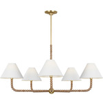 Fiona Chandelier - Gild / White Linen