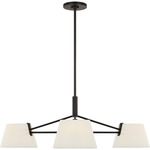Hale Chandelier - Aged Iron / White Linen
