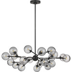 Atticus Chandelier - Midnight Black / Smoke
