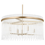 Finley Chandelier - Satin Brass / Clear