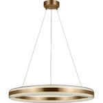 Colt Chandelier - Satin Brass / White Acrylic