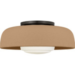 Liora Ceiling Flush Light - Aged Iron / Toast Stoneware