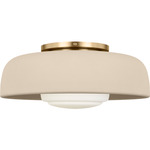 Liora Ceiling Flush Light - Estate Brass / Ivory Stoneware