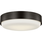Aurelle Ceiling Flush Light - Aged Iron / Opal Acid Etched