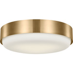 Aurelle Ceiling Flush Light - Estate Brass / Opal Acid Etched