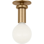 Malcolm Solitaire Ceiling Light - Satin Brass