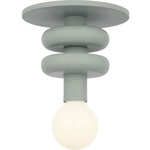Malcolm Double Ring Solitaire Ceiling Light - Thistle Green