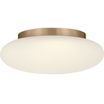 Amir Ceiling Flush Light - Satin Brass / Opal Etched