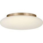 Amir Ceiling Flush Light - Satin Brass / Opal Etched