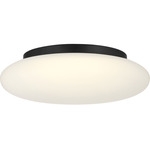 Amir Ceiling Flush Light - Midnight Black / Opal Etched