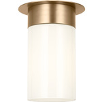Archer Glass Ceiling Light - Satin Brass / Milk