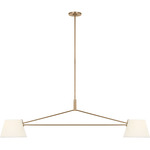 Hale Linear Chandelier - Estate Brass / White Linen