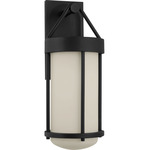 Otis Outdoor Wall Light - Textured Black / Opal Etched
