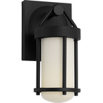Otis Outdoor Wall Light - Textured Black / Opal Etched