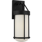 Otis Outdoor Wall Light - Textured Black / Opal Etched