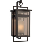 Fairhaven Outdoor Wall Light - Truffle / Smoke Outer / Acid Etched Inner