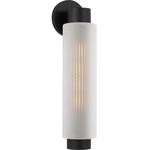Ridge Outdoor Wall Light - Textured Black / Opal Etched