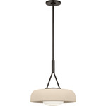 Liora Dome Pendant - Aged Iron / Ivory Stoneware