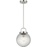 Preston Pendant - Brushed Nickel / Clear