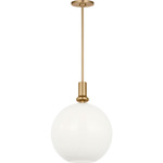 Malcolm Pendant - Satin Brass / Milk