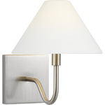 Eldon Wall Sconce - Brushed Nickel / White Linen