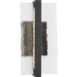 Briggs Outdoor Wall Light - Textured Black / Clear