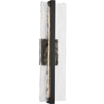 Briggs Outdoor Wall Light - Textured Black / Clear