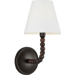 Fiona Wall Sconce - Aged Iron / White Linen