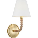 Fiona Wall Sconce - Gild / White Linen