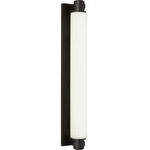 Fairfax Bar Bathroom Vanity Light - Aged Iron / Opal Etched