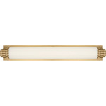 Fairfax Bar Bathroom Vanity Light - Estate Brass / Opal Etched