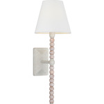 Fiona Torch Wall Sconce - Aged Pewter / White Linen