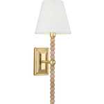 Fiona Torch Wall Sconce - Gild / White Linen