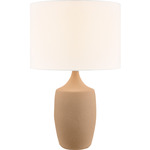 Sayer Table Lamp - Toast Stoneware / White Linen