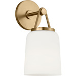 Liora Glass Wall Sconce - Estate Brass / Opal Acid Etched
