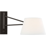 Hale Hardwired / Plug-in Wall Sconce - Aged Iron / White Linen