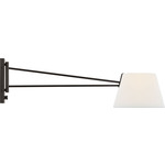 Hale Hardwired / Plug-in Wall Sconce - Aged Iron / White Linen