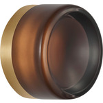 Tatum Wall Sconce - Satin Brass / Smoke
