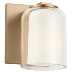 Holden Wall Sconce - Satin Brass / Milk / Clear
