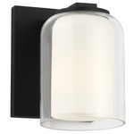 Holden Wall Sconce - Midnight Black / Milk / Clear