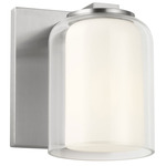Holden Wall Sconce - Brushed Nickel / Milk / Clear