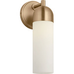 Lawson Wall Sconce - Satin Brass / Opal Acid Etched