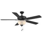 Dalton Ceiling Fan with Bowl Light - Matte Black / Matte Black / Espresso