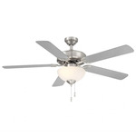 Dalton Ceiling Fan with Bowl Light - Silver Bronze / Silver