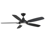 Solero Ceiling Fan with Light - Matte Black / Matte Black