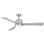 Joplin Ceiling Fan with Light - Nickel / Silver